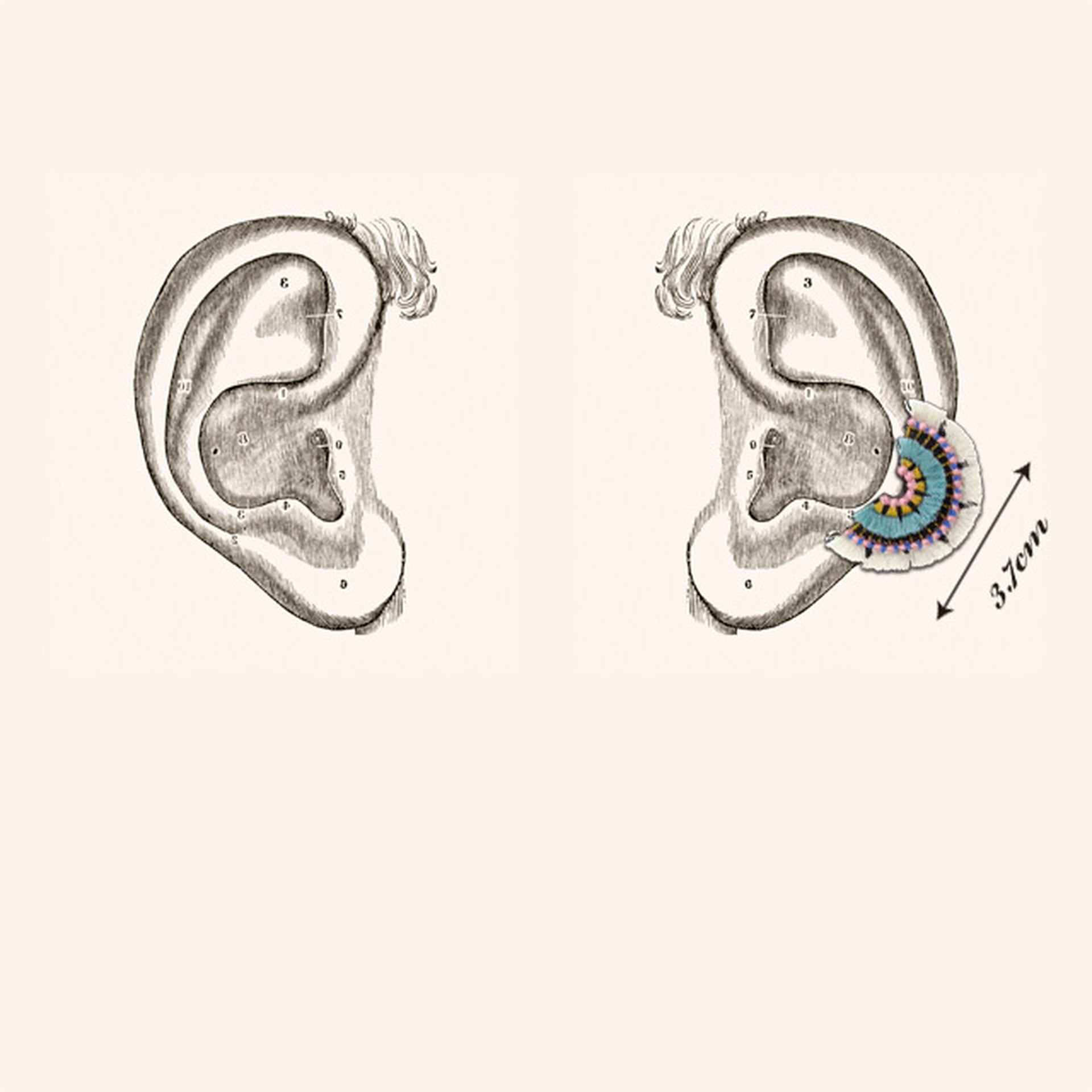 ARRO / BLOOM / EARRING EAR-CLIP / IVORY