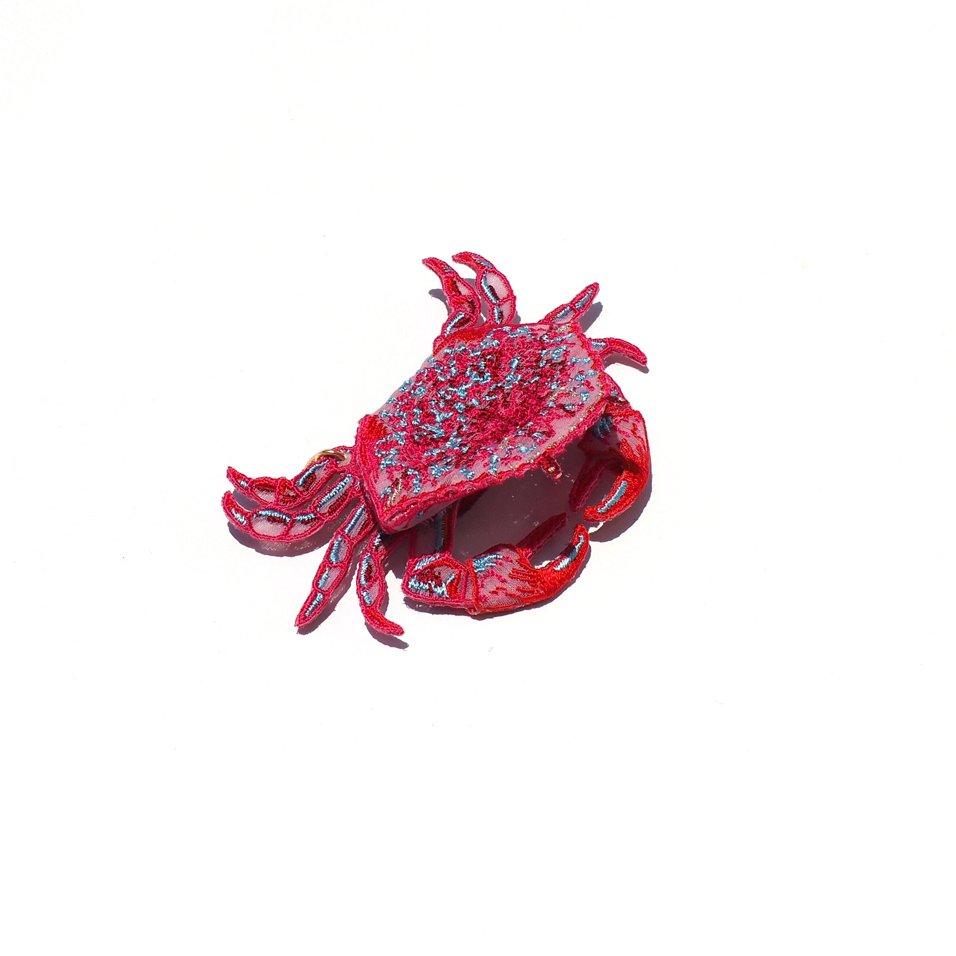 CRAB / BROOCH / RED